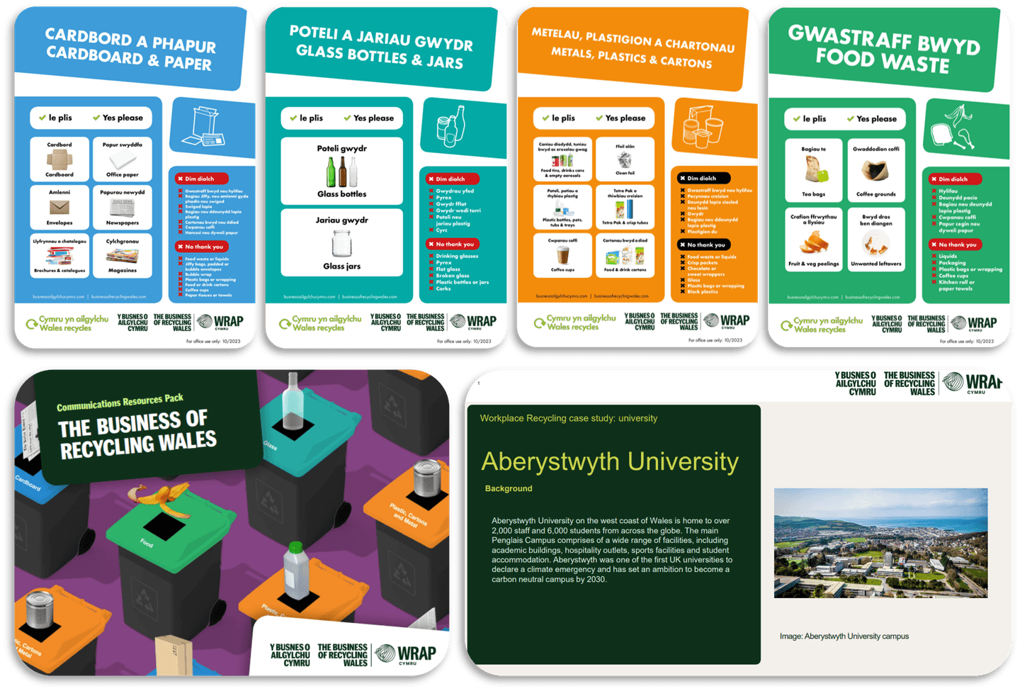 Dethoiliad o bosteri ailgylchu